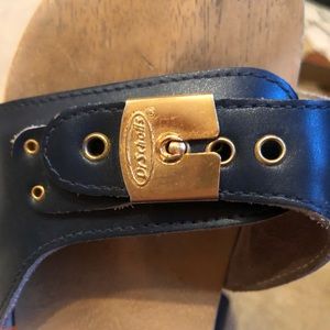 Classic Dr Scholls wooden sandals